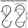 8 ks S háčků 5 palců Heavy Duty s bezpečnostní přezkou pro zavěšení kuchyňského náčiní, hrnců a pánví, hrnků, rostlin, oblečení a tašek