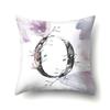 Polyester Pillowcase Home Watercolor Flower Print Pillowcase 26 English Letters Bedside Cushion Cover
