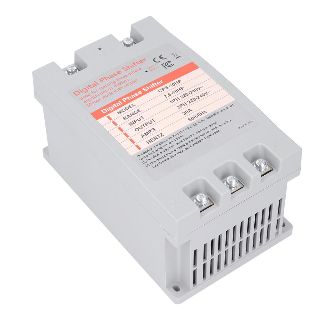 Single To 3 Phase Converter 5.5‑7.5KW 30A Digital Phase Shifter Converter for Residential Commercial