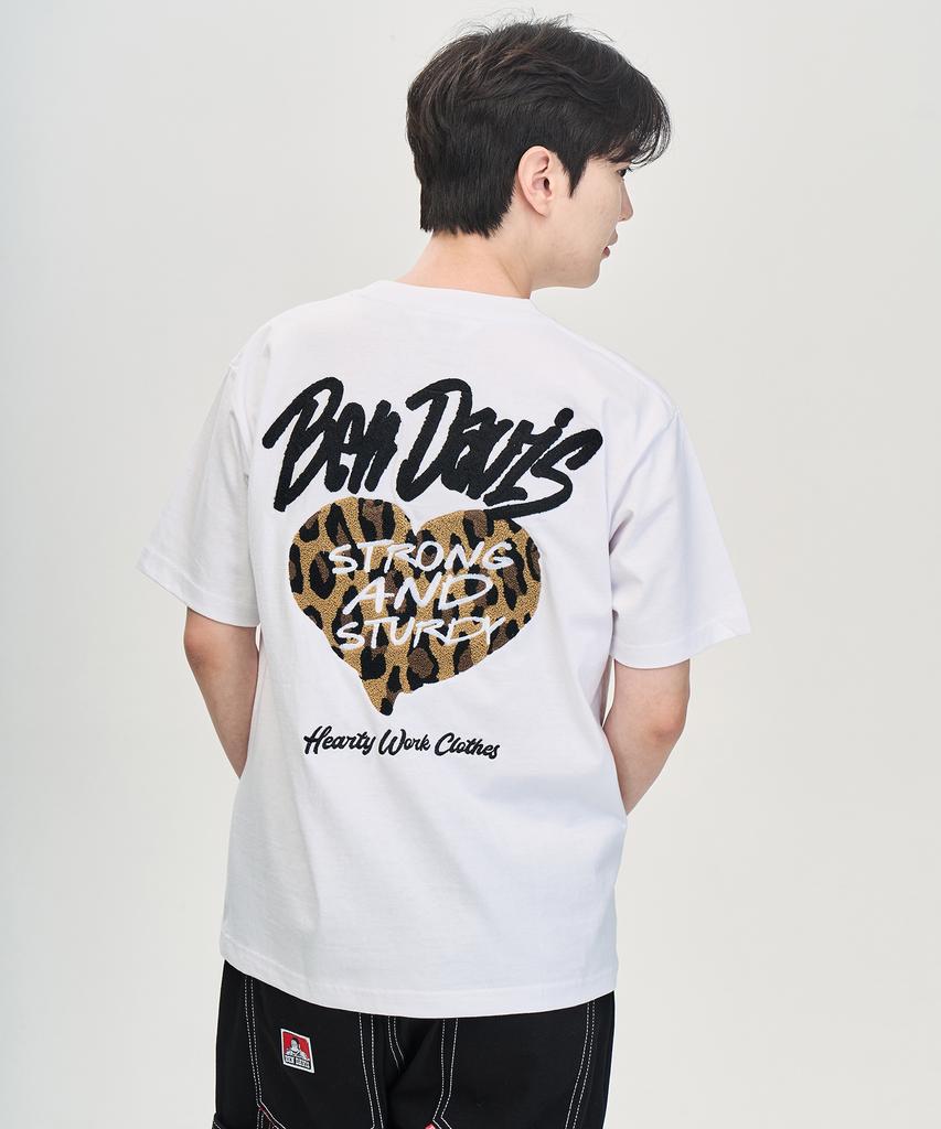 BEN DAVIS Hart Chenille 2 T-Shirt White