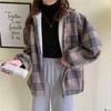 Coat Shirt for Women Thickened Casual Oversize Double Layer Plaid Loose Warm Jacket