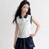 Girls' 2026 Sleeveless Polo Shirt & Sports Skirt Shorts Two-Piece Summer Set