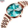 Nibosi Women's Casual Analog Quartz Watch Green Waterproof Stainless Steel