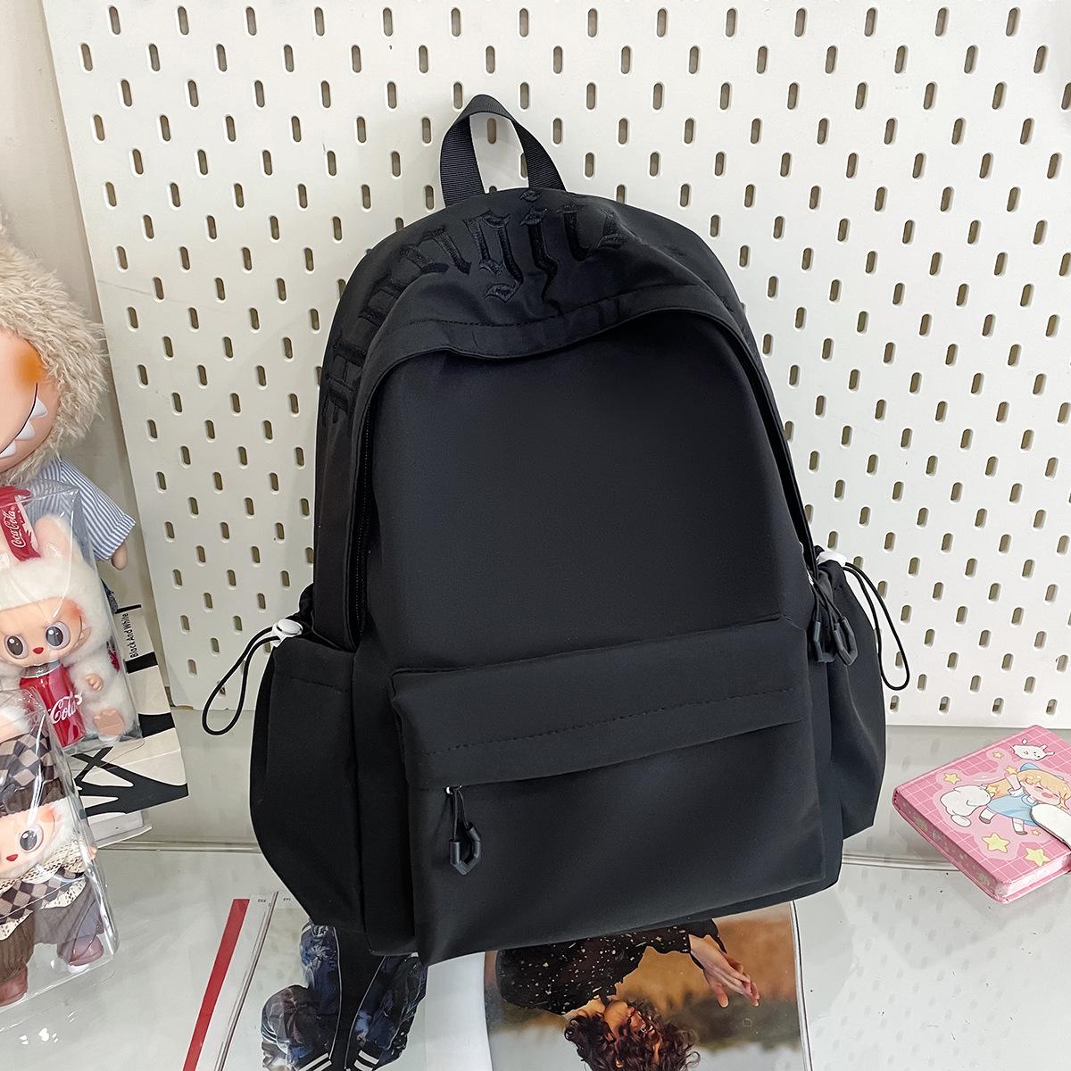 

Women s Japanese-Style Solid Color High School Backpack - Versatile & Simple Design for Travel & School