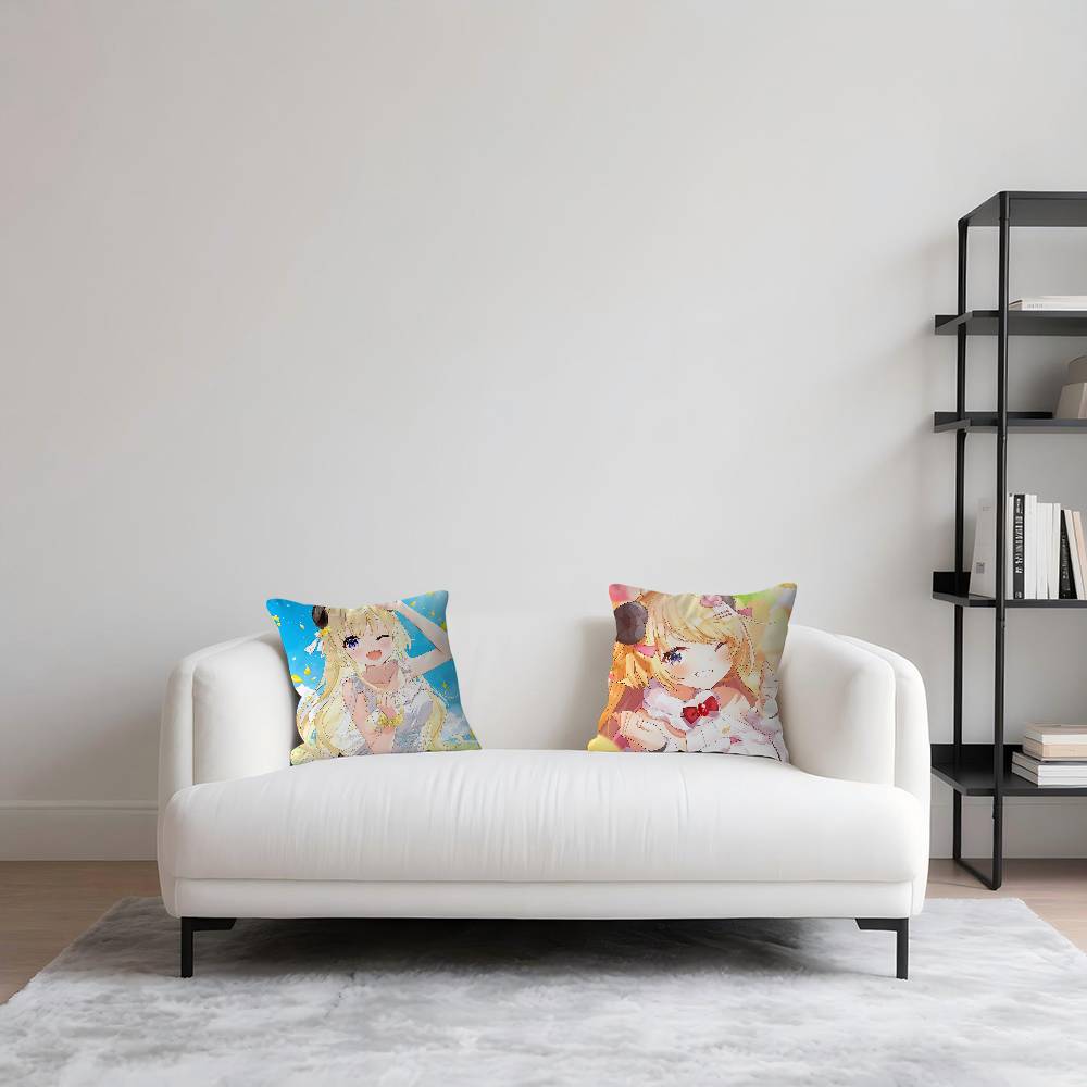 T-Tsunomaki ANIME WatameS Pillow Case Removable Washable Cushion Cover – All-Season Soft Linen