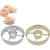 Set of 2 Commercial Stainless Steel Dessert Mold Cutters Baking Accessories Metal Texture Suitable for Baking Cookie