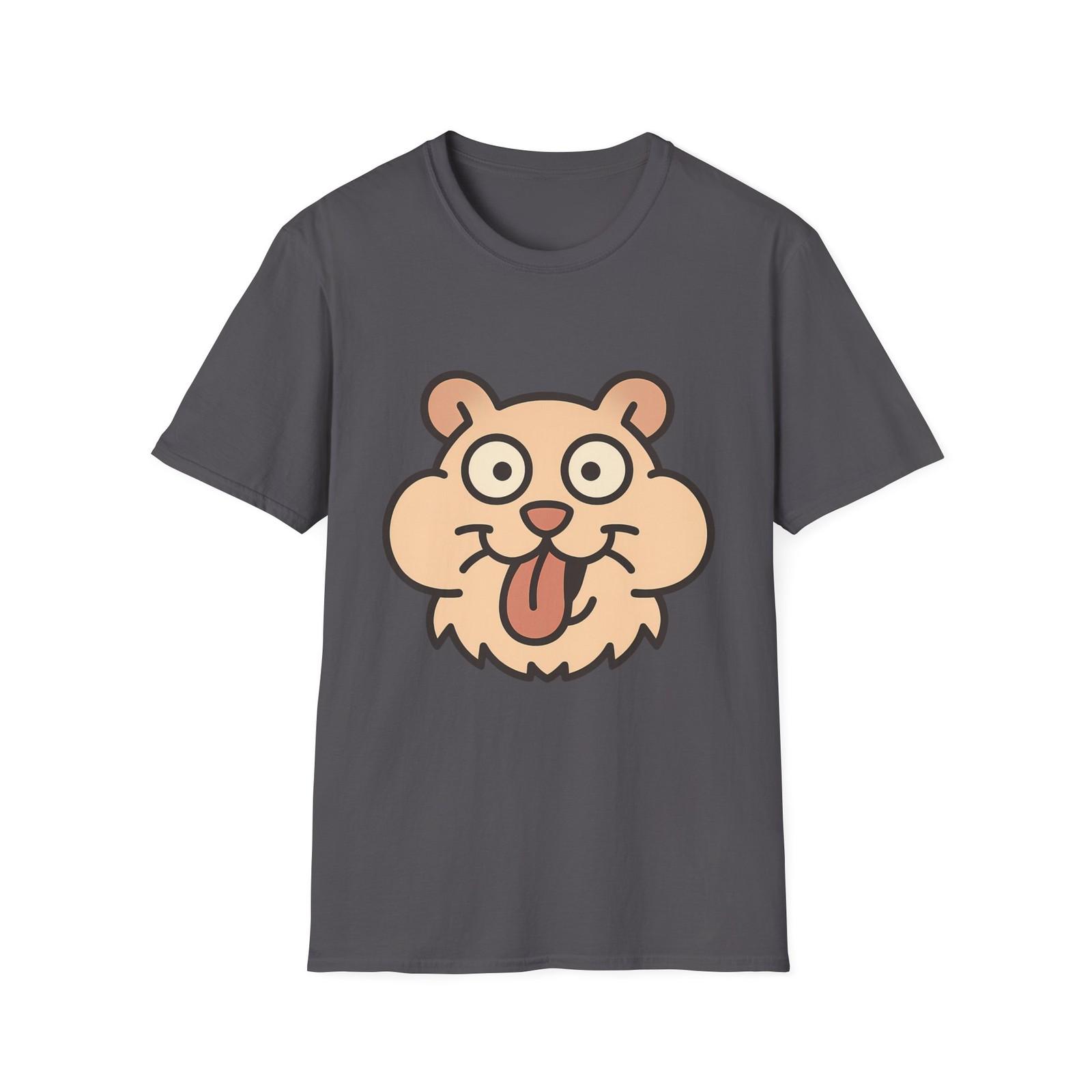 Unisex Softstyle Goofy Hamster Face T-Shirt Mens Womens Tees Top – Cartoon Shirt, Cute Streetwear 2XL