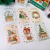 1/30PCS Christmas Greeting Cards Foldable Postcards New Year Party Bronzing Winter Gifts Paper Cards Home Envelope Decorations