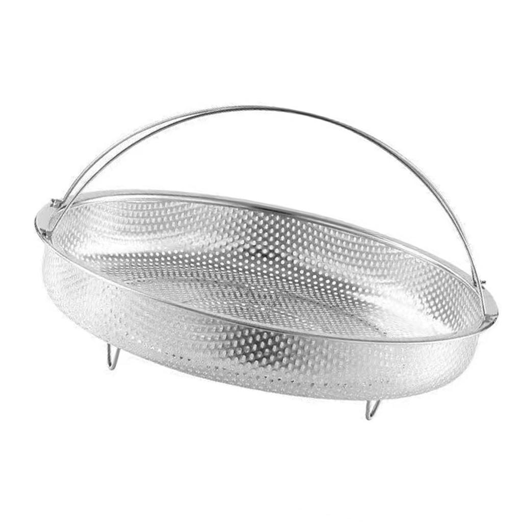 Pan Steaming Basket 22.5cm Universal Round Shape Stainless Steel Vegetable Steaming Basket