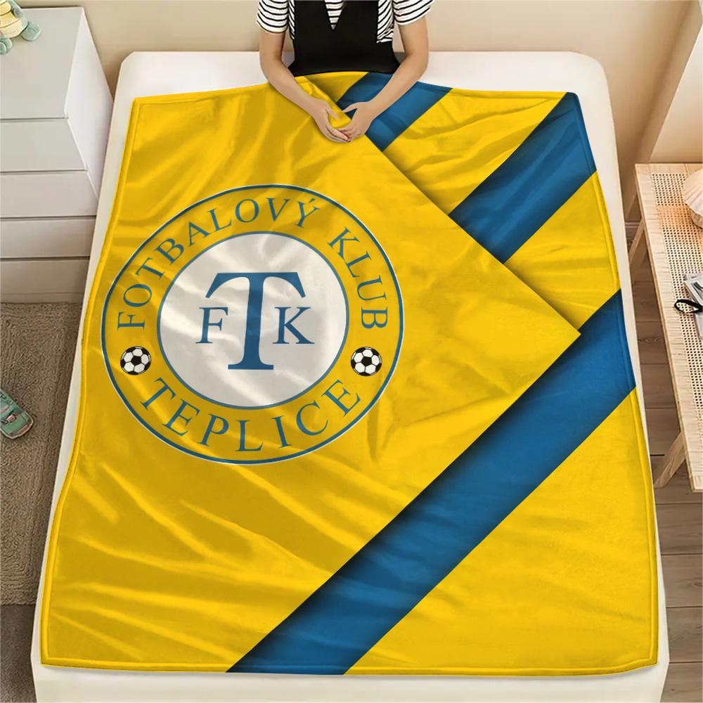 Teplice Football Club  Print Flannel Blanket, High quality Comfortable for All Seasons, Home Decor, Warmth and Comfort