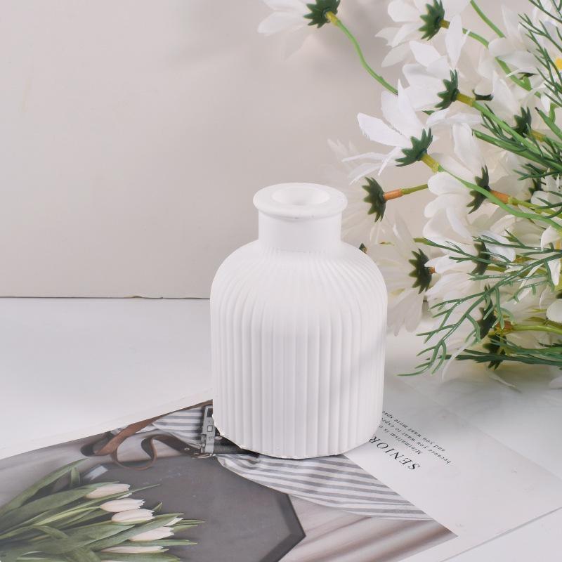 Vază DIY Rășină Cristal Picătură Matriță 3D Coloană cu Striații Circulară Vază Gips Matriță Silicon 1 buc