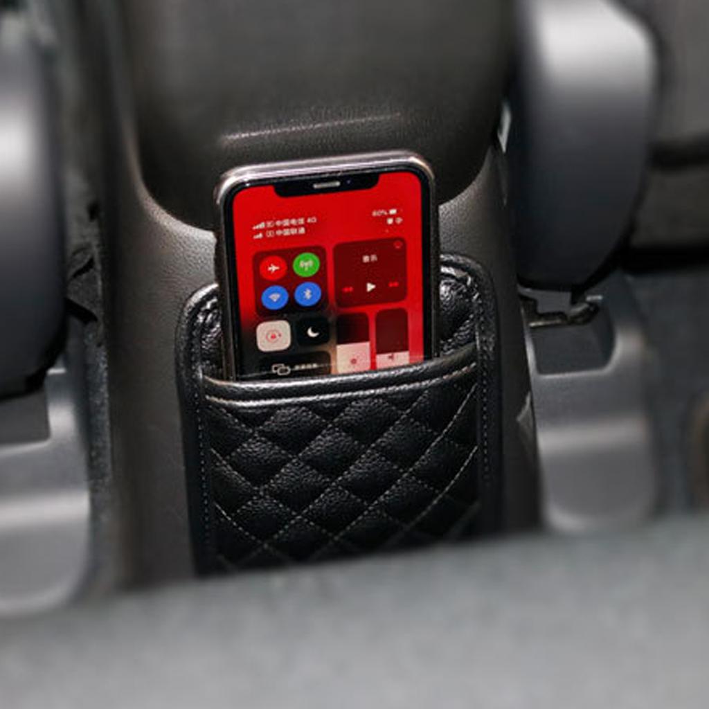 Car Pocket Bags Car Storage Box Collecting Bag For Cards Mobile Phone Key Card Sticky Pouch Interior Accessories