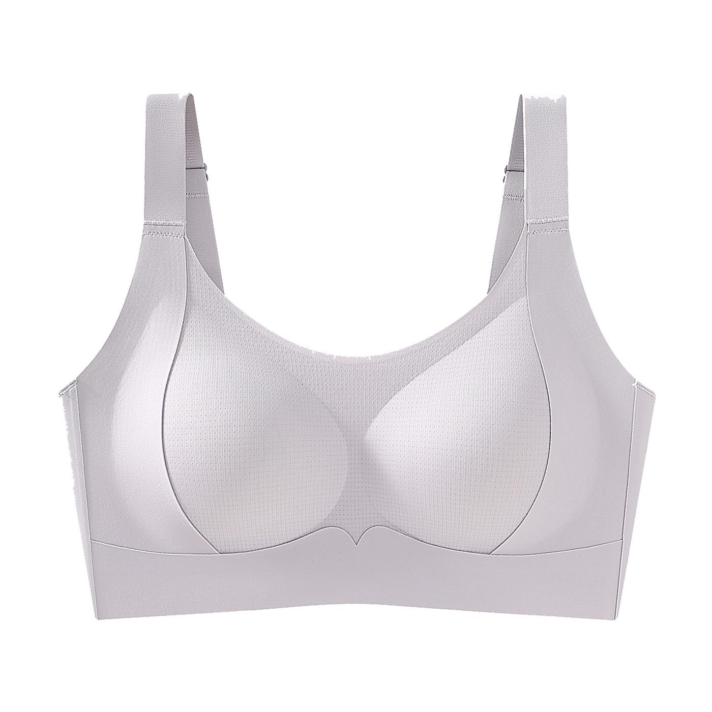 

Traceless big breasts show small women Lift secondary breast support Anti-sagging ultra-thin full cup thin Traceless bra women M【34/75abc recommended 47.5-55kg 】 светло-синий