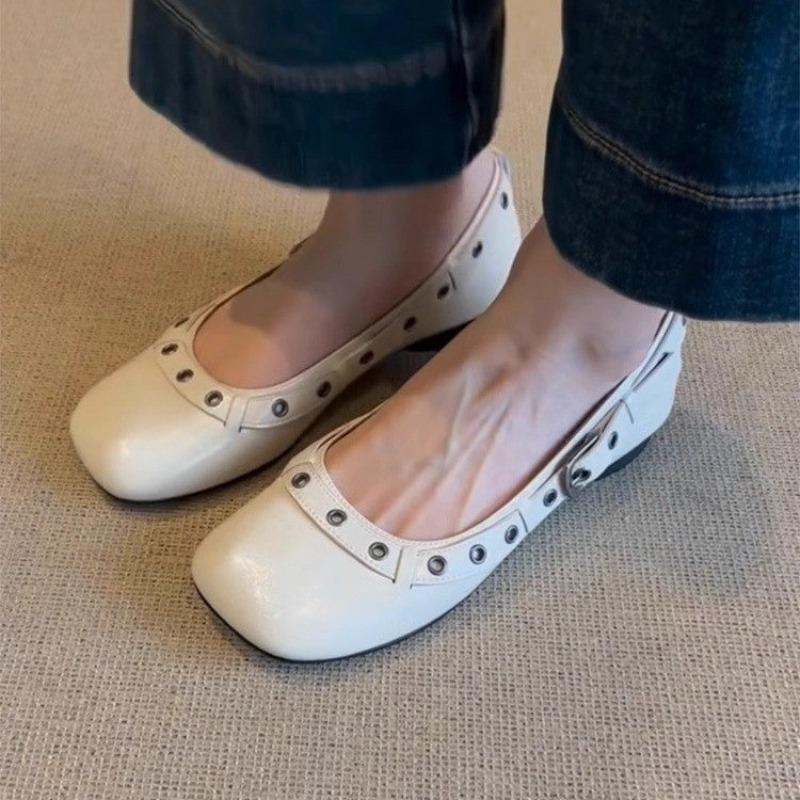 Fashion 2025 New Arrival Concise Genuine Leather Round-Toe Shallow Mouth Single Shoes Willow Fashion Females Ballet Dance Flats Female