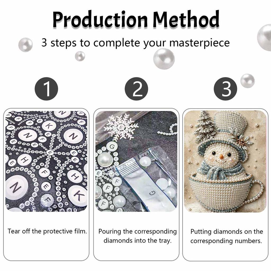 Weihnachtsmann im Teetasse Perlenmalerei Set Handgemachtes DIY Heimdekoration Malerei