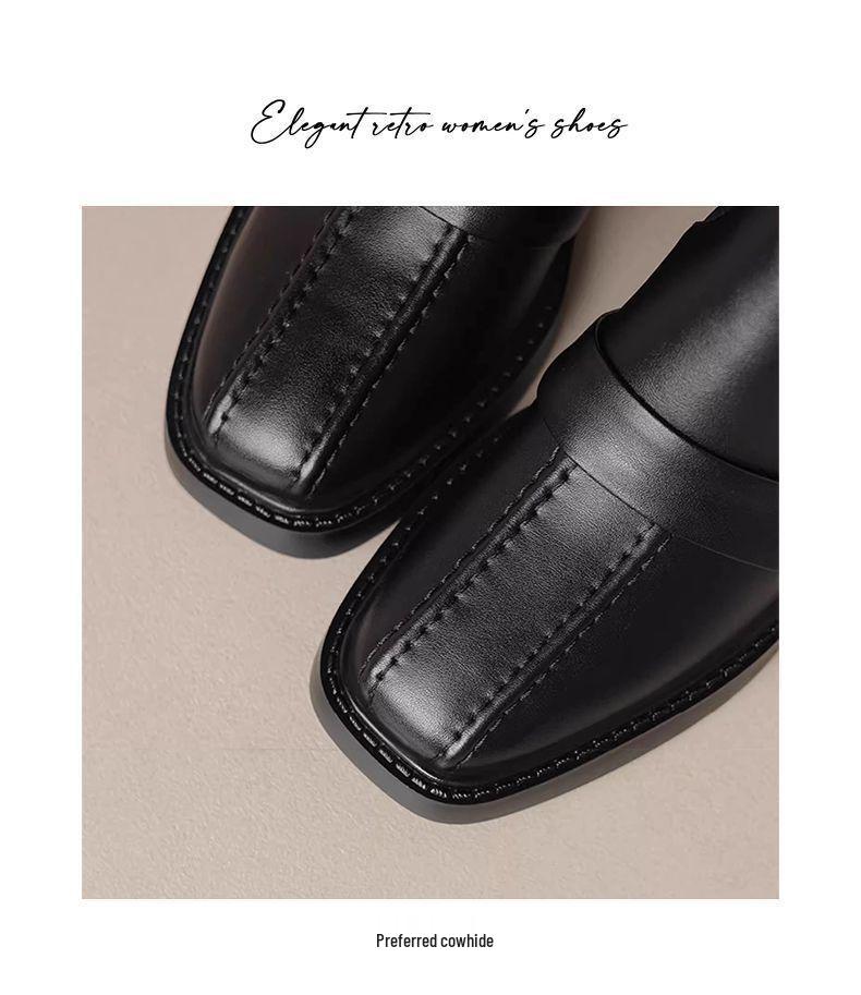 Europeisk & Amerikansk Stil Fyrkantig Tå Dam Martin Stövlar - Elastiska, Mellanvaderhöjd, Grov Klack, Halkfria, Svart eller Brun Foder