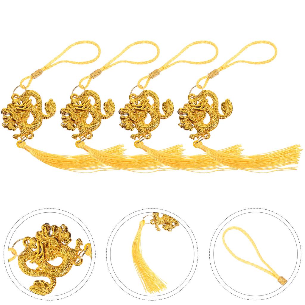 6Pcs Chinese Dragon Hanging Ornament New Year Pendant Traditional Chinese Decor Festive Wall Interior Pendant for Spring