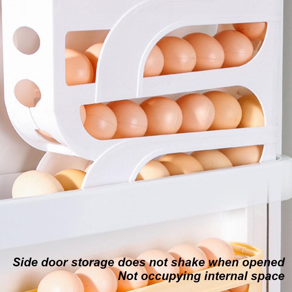 Automatic Scrolling Egg Rack Holder Storage Box Egg Refrigerator For Kitchen Basket Container E Z2Q3