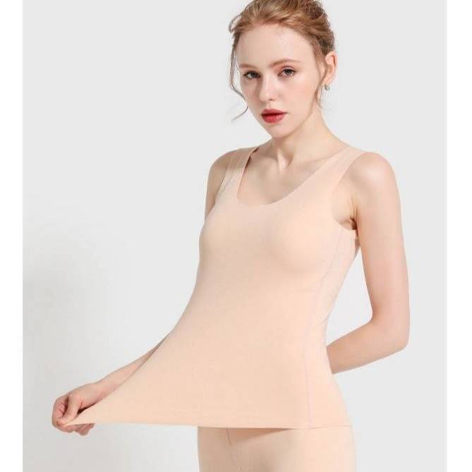 

Жилет женский плюшевый, тонкий, облегающий, термокуртка, осенне-зимняя нижняя рубашка, жилет, нижнее белье XXL телесный