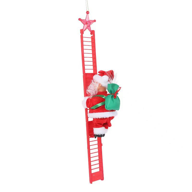 Electric Musical Climbing Santa & Reindeer Cart – Creative Christmas Decoration & Gift