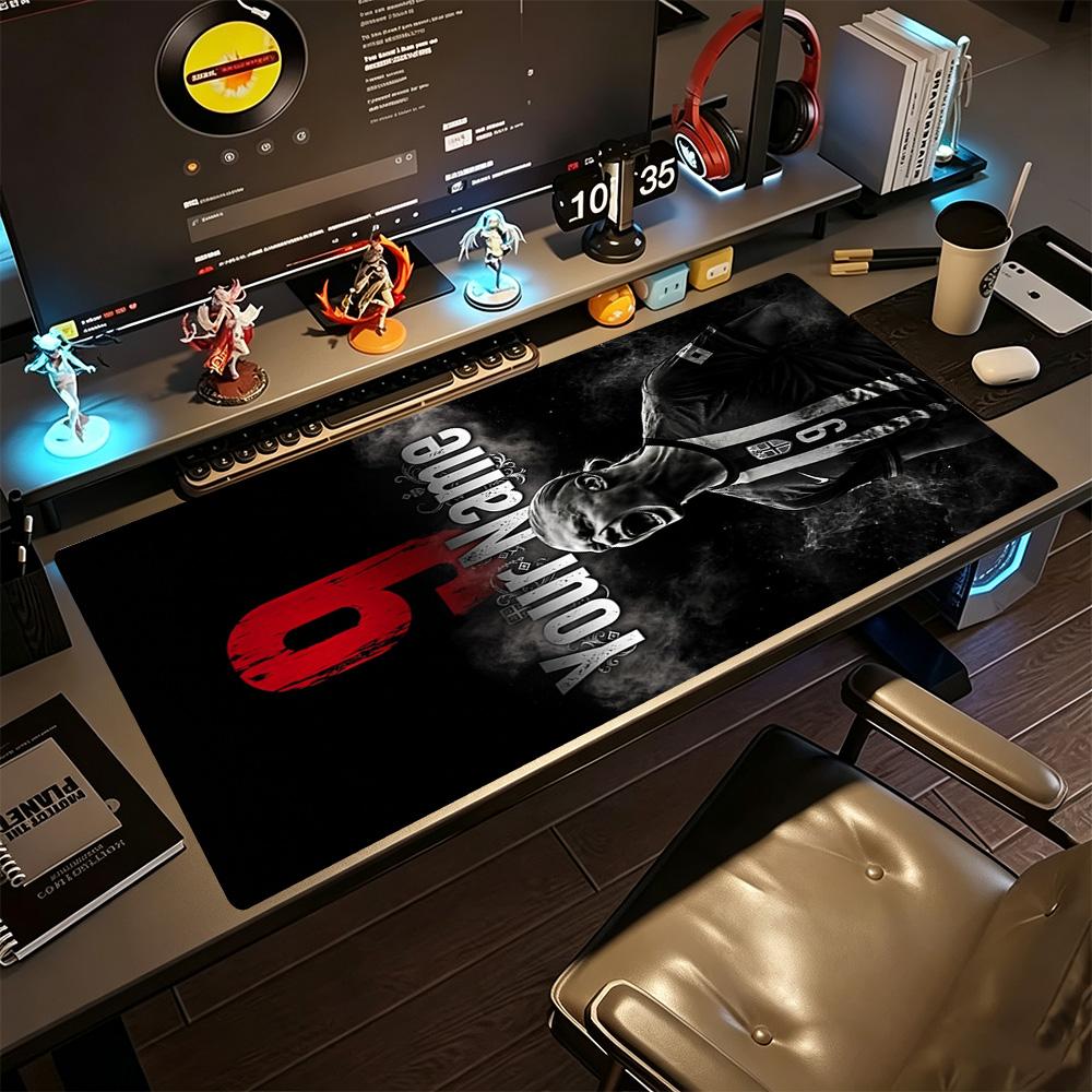 Haaland (18) Customize Text Mouse Pad Desk Mouse Pad Computer Desk Mat Non-Slip Rubber Base Office and Gaming Desk Decoration