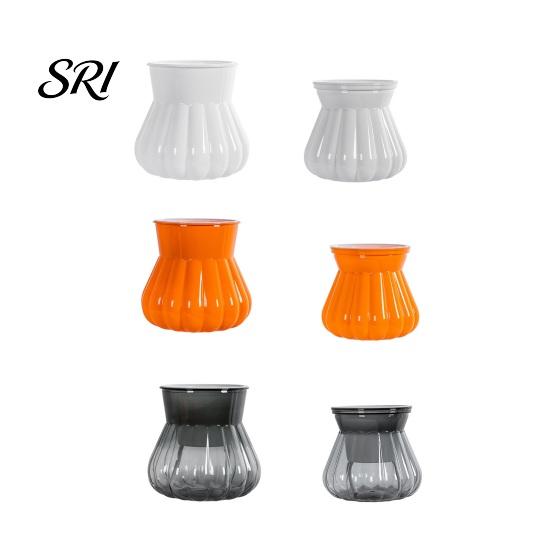 Lazy Gardener Flowerpot Self-watering with Self-absorbing Cotton Rope Creative Plastic Plant Pot Indoor Vertical Grain Glass Planter Inner Cup