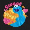 Sesame Street Womens/Ladies Sweet Hugs Cookie Monster Valentine`s Day T-Shirt