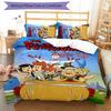 Flintstones 3pcs Bedding Set Duvet Cover Closure Includes 1 Duvet Cover & 2 Pillowcases for All Seasons Bedroom Home Dorm Decor