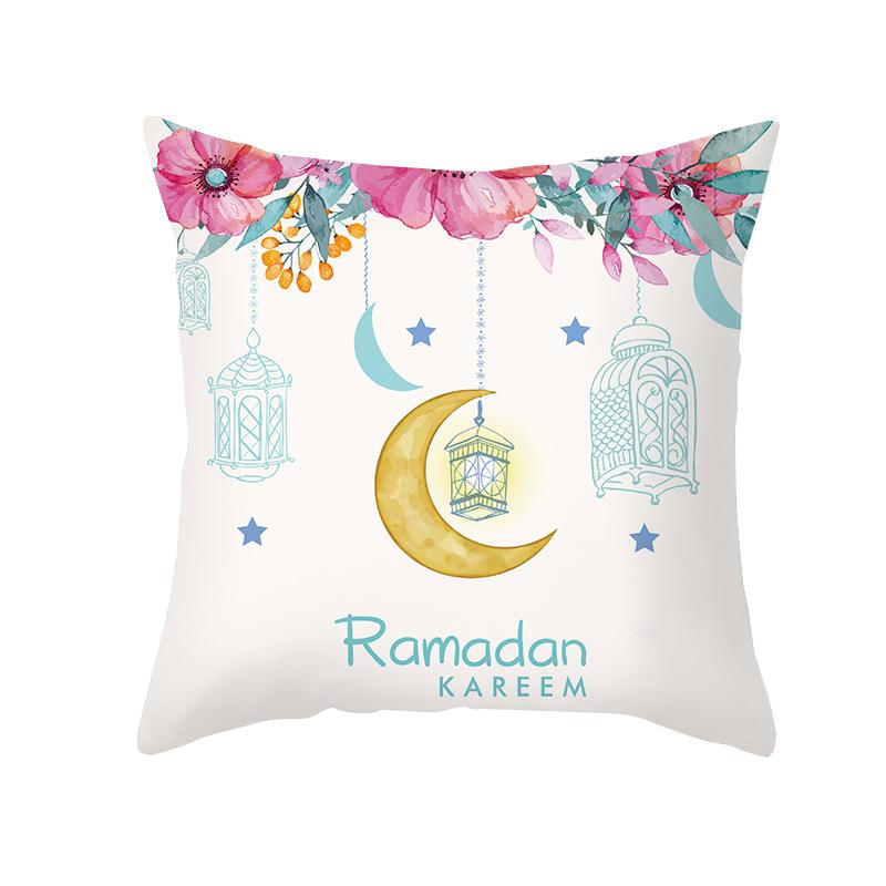 2024 Eid Mubarak Pillowcase Decor for Home Sofa Cushion Cover Islamic Ramadan Kareem Decoration Mosque Muslim Pillow Cover Gifts