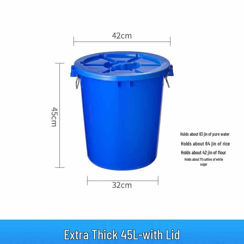 Aige Outdoor Industrial Round Trash Can with Lid