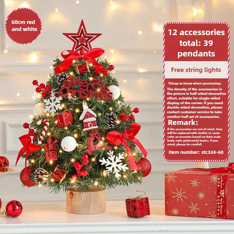 For New Christmas Tree Home Small Desktop Ornament Diy Material Packaging Decoration Christmas Decoration Mini Christmas Tree