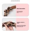 Leopard Print Car Steering Wheel Cover Plush Winter Warm Non-slip Car Handle Cover Goddess Car Steering Wheel Cover