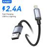 iPhone 14/13/12/12Pro/12ProMax için iPad Airpods için USB-A - Lightning Hızlı Şarj USB Kablosu