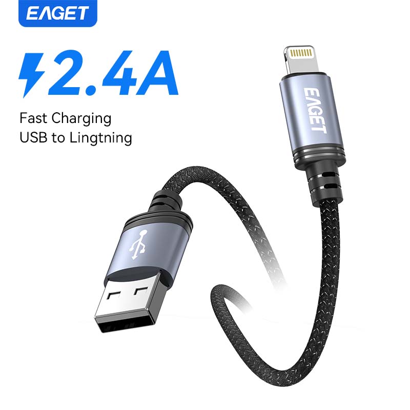 USB-A To Lightning Fast Charging USB Cable for iPhone 14/13/12/12Pro/12ProMax for iPad Airpods