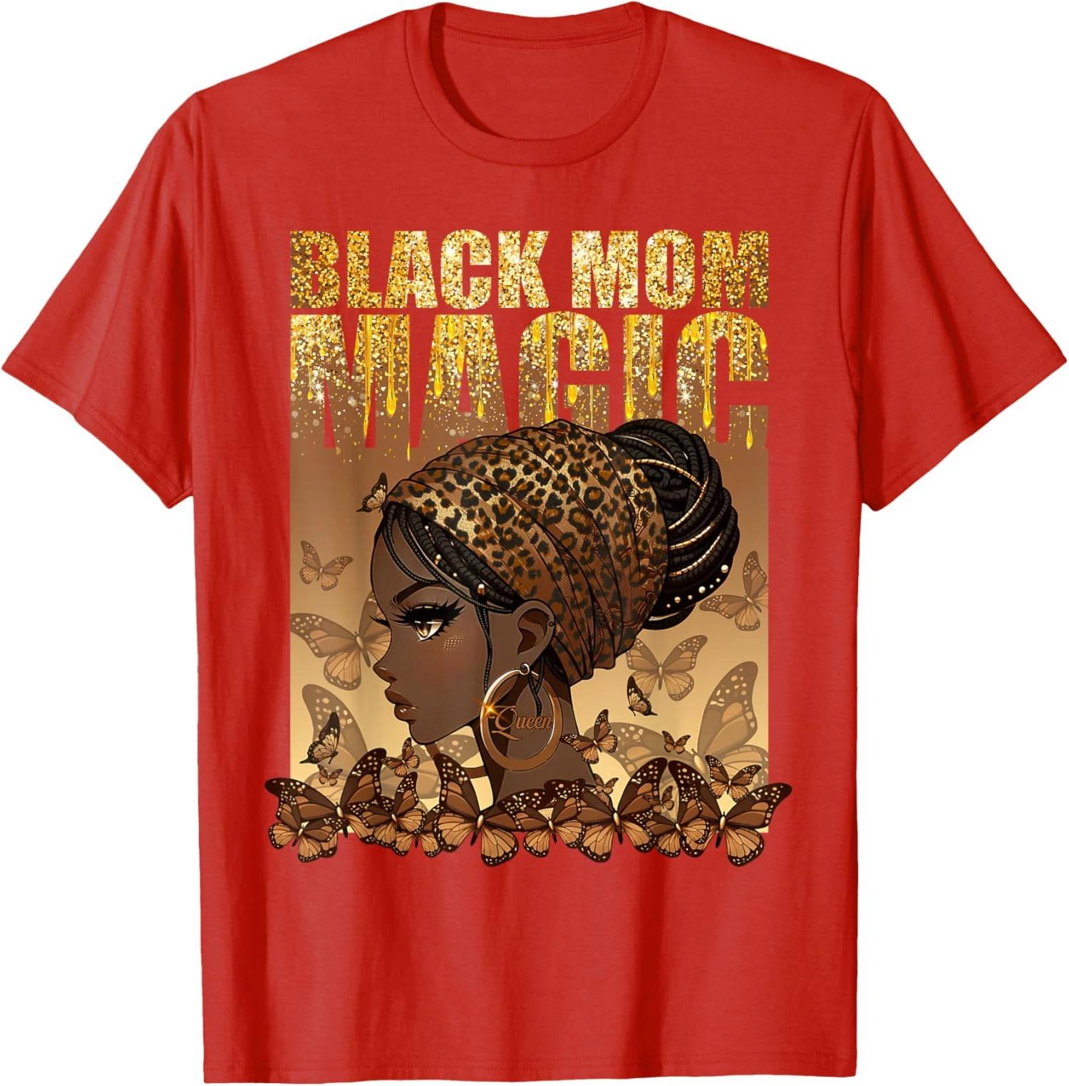 Черная смешная футболка на День матери Мама Мама Афроамериканка S