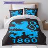 1860 Munich Logo Bedding Quilt Set Quilt Cover Pillowcase Home Decoration Birthday Gift (1 * Duvet Cover + 2 * Pillowcase, Without Core)