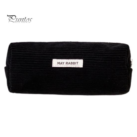 Pencil Case Large Capacity Corduroy Pencil Bag Multi-Purpose Stationery Bag Zipper Placket Makeup Bag Office Travel Gift Organizer