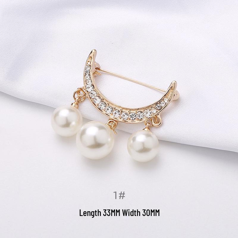 Elegant Pearl Brooch Pin for Clothes and Cardigans - Women's Accessory