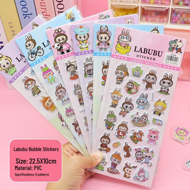 Cross-Border Multi-Style Cute Cartoon Bubble Stickers for Kids