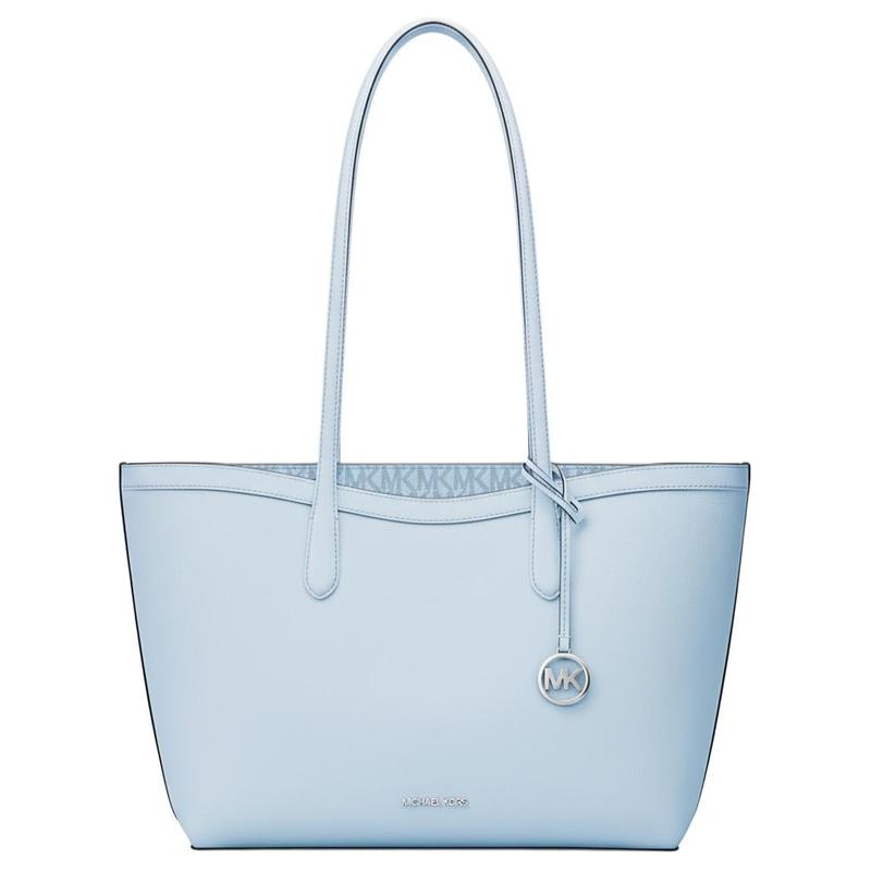 MICHAEL KORS Arden silver hardware nubuck leather tote bag large women s blue синий