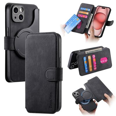 Removable Wallet Card Slot Flip Holder Magnetic Case for IPhone 15 14 13 12 11 Pro Max XS Plus XR 15Pro Magsafe Leather Cover