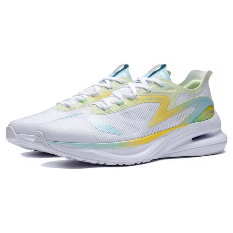 New LiNing Abrasion Resistant Breathable Low Top Running Shoes Men's White Green ARST009-2