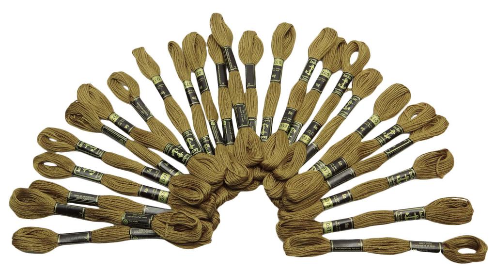 IBA Indianbeautifulart 25 darabos horgony kötő matt olívazöld pamutfonál fonal hímzés készlet