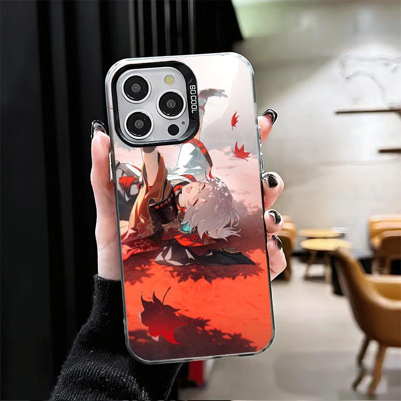 Genshin Impact Kazuha Weiche Handyhülle für iPhone 15 16 17 Pro Max 17Air 16E 14 Plus 13 12 Mini Stoßfeste Hülle Rückschale