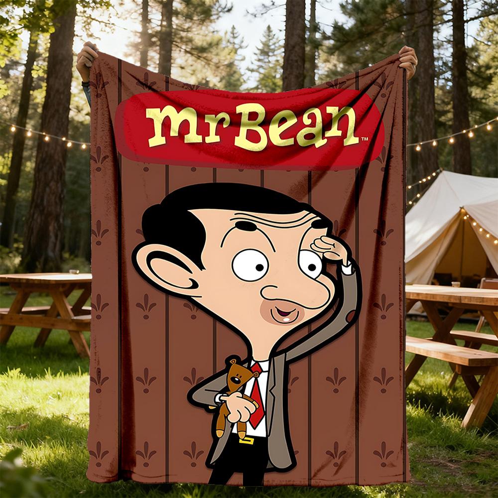 1pc Cartoon Character Outdoor Blanket Lightweight Flannel, Soft & Warm, All Season Use for Sofa, Outdoor, Camping, Living Room, Office, Chair