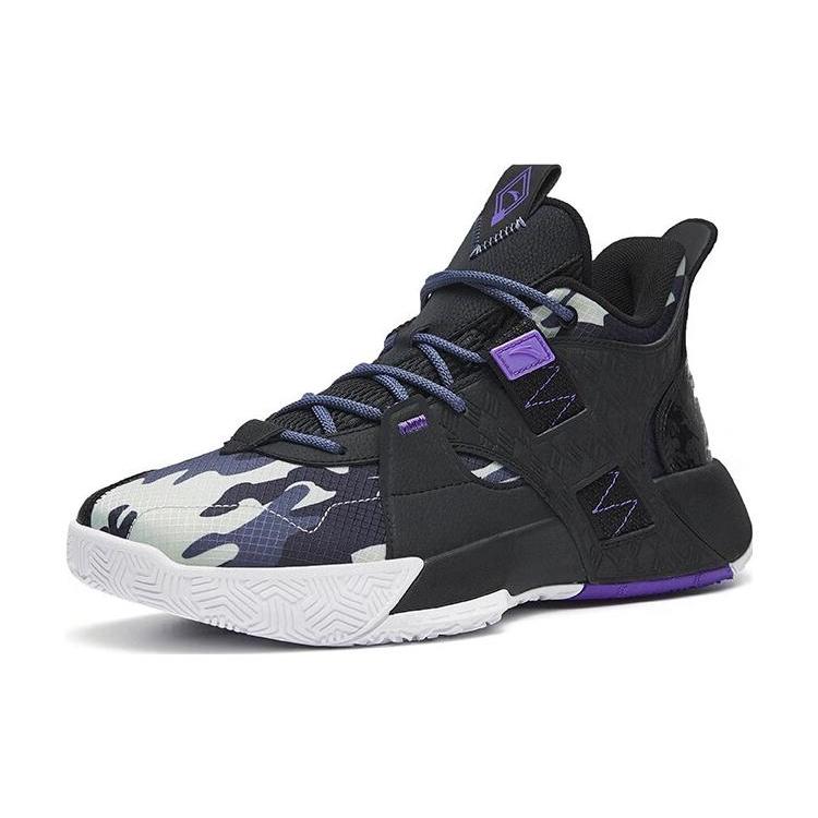 New Anta Speedy 2 Generations Cushioning Anti Slip And Wear Resistant Mid Top Basketball Shoes Men's Black 112241610-6