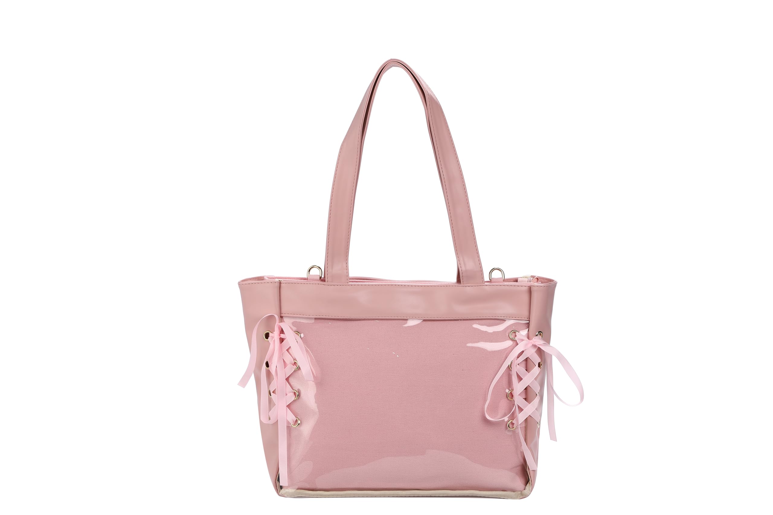 

DAY Ita Bag Tote Bag Side Ribbon Sweet Handbag Clear Pocket Itabag Itabag Concert Event Night Out Otakatsu A3 A4 [ALL Shining] Девочки (розовый)