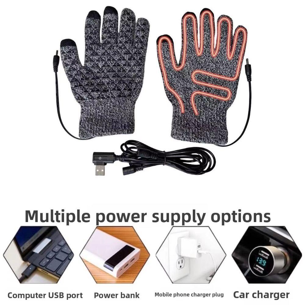 Thickened Electric Heating Gloves Touchscreen Hand Warming Gloves Touchscreen Gloves  Winter