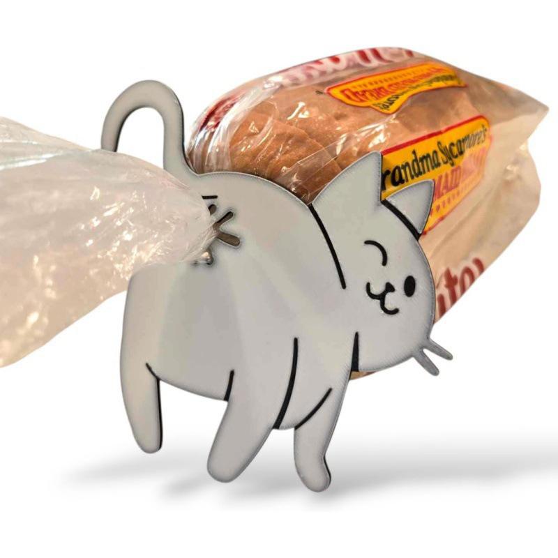 Hot Sale 2pcs 3D Cat Butt Bread Bag Clip Snack Bag Sealing Clip Novelty Kitchen Gadget Food Storage Bag Clip For Cat Lovers