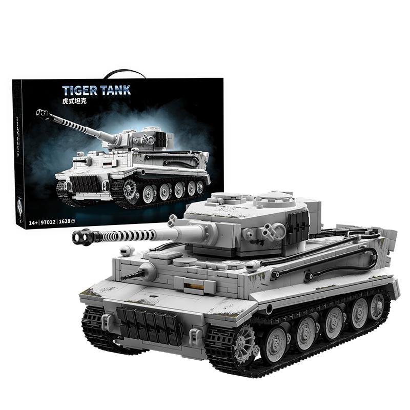 Military Army 1:28 Tiger Heavy Tank MOC Building Model Bricks Sets Creative Blocks Toys Festival Gift For Adult Friend 1600+pcs